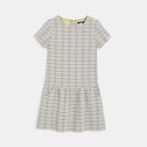 Checked short-sleeved dress 1