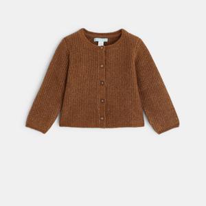 Gilet irisé marron bébé fille 1