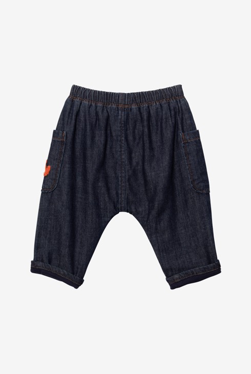 Sarouel bébé en jean broderie bleu Catimini 2