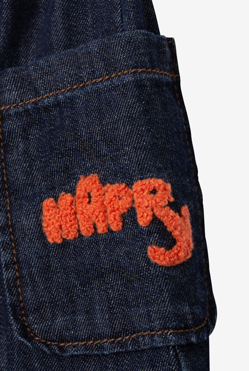 Sarouel bébé en jean broderie bleu Catimini