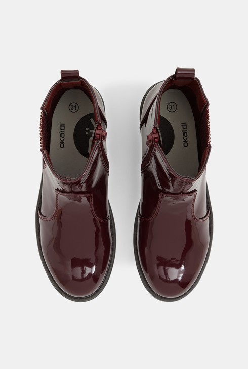 Chelsea-Lackstiefel Rot Mädchen 2