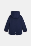 Parka doublée en moumoute sherpa bleu garçon 4