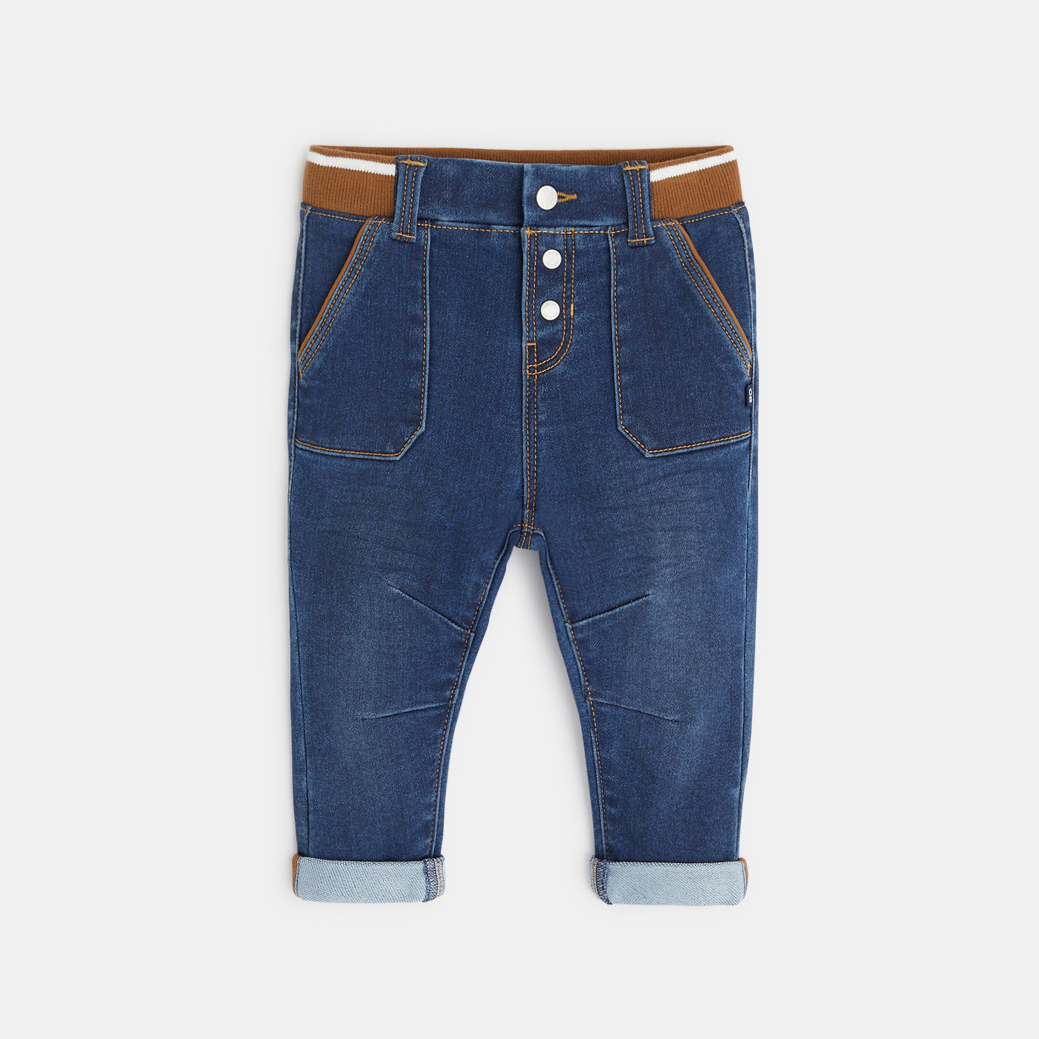 Knitlook denim trousers Okaïdi & Obaïbi