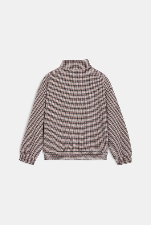 Jacket with little checks and love badge 2