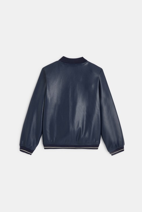 Faux leather bomber jacket 2