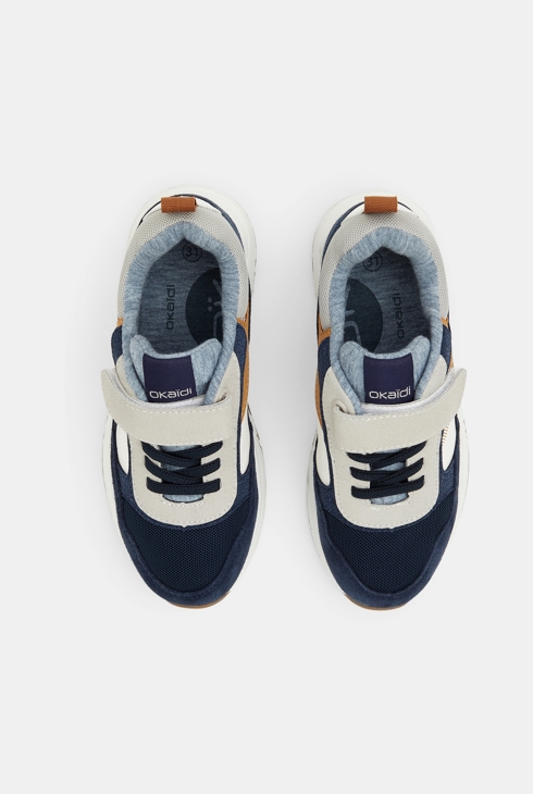 Running dadshoes lacets et scratch blanc garçon 2