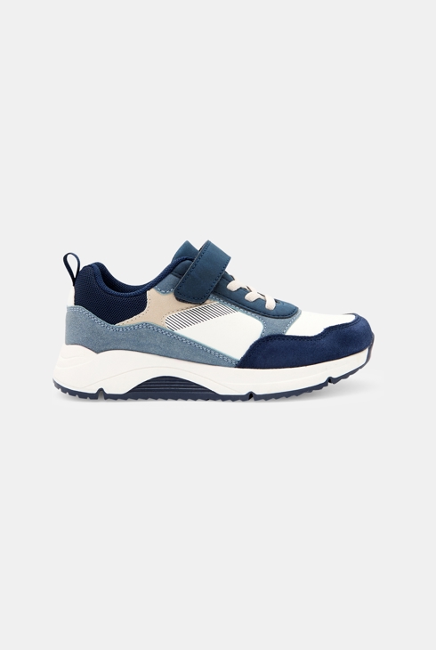 Running dadshoes lacets et scratch bleu garçon 1