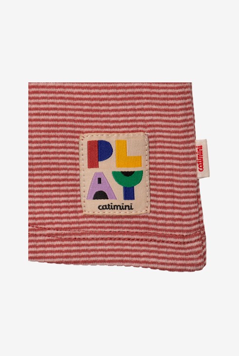 T-shirt bébé brique fines rayures rouge Catimini