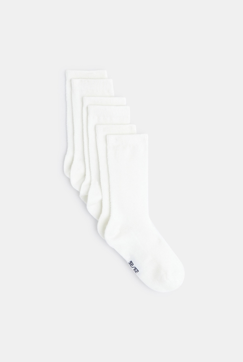 Calcetines lisos (juego de 3) blanco niño 1