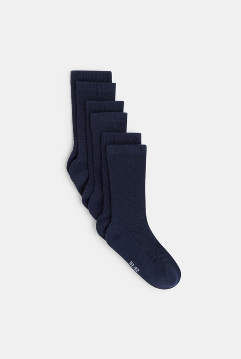 Socken unifarben (3er-Pack) Blau Jungen