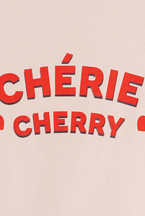 Majica s kratkimi rokavi in napisom CHERIE CHERRY rožnata deklica 2
