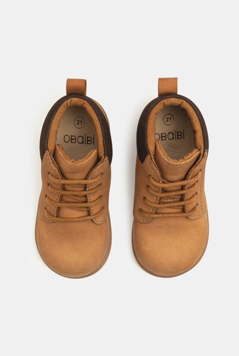 Lederstiefel für die ersten Schritte Beige Baby Jungen 2