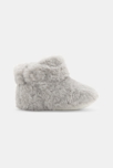 Chaussons boots moumoute grises naissance