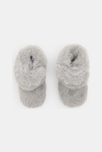 Chaussons boots moumoute gris naissance 2