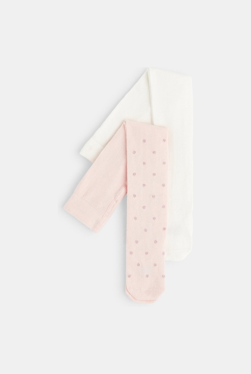 Collants chauds (lot de 2) roses bébé fille 1
