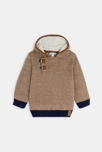 Pull col boutonné à capuche 1
