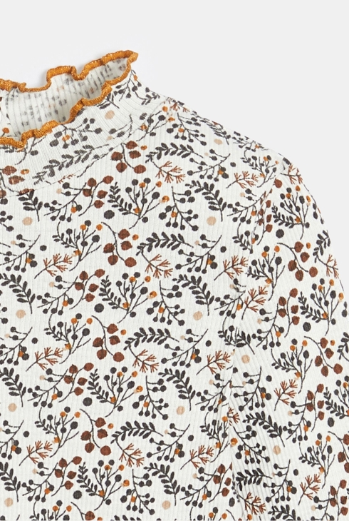 Samarreta canalé pla coll ondulat colors tardor bebè nena 2