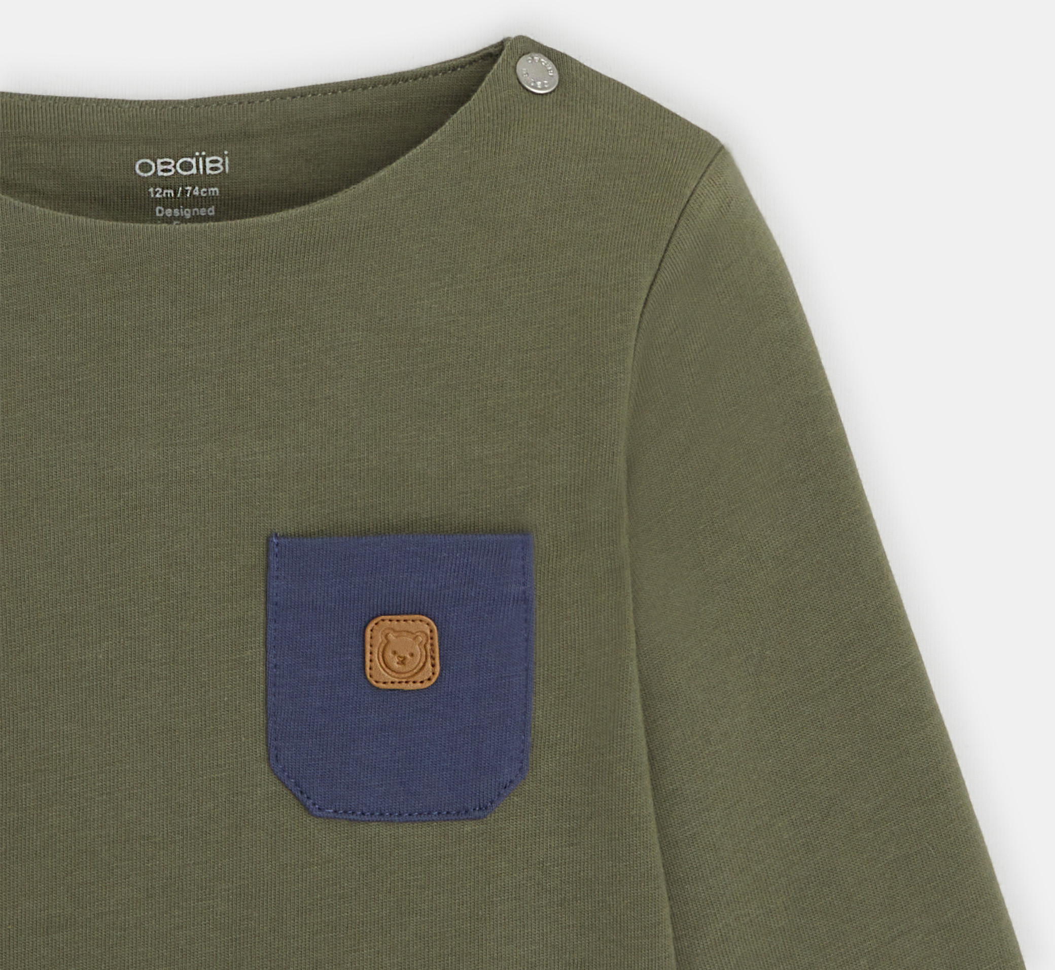 Leichter, unifarbener Strickpullover (3er-Set) Grün Baby Jungen 2