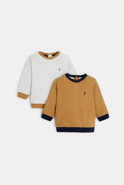 Sweatshirt Molton (2er-Pack) Kleinkind Junge 2