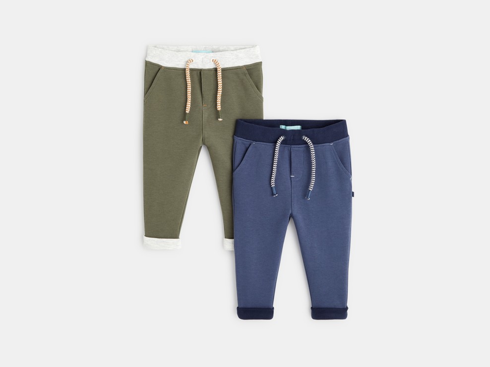 Pantalon jogging (lot de 2) bleu bébé garçon 2