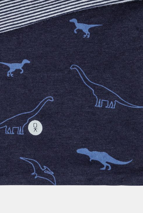 Snood bi-face en jersey bleu garçon 2