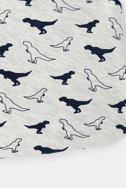 Plavi dvostrani šal od žerseja s motivom dinosaura za dječake 2