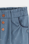 Paperbag-Hose aus Moltonstrick Blau Baby Mädchen 2