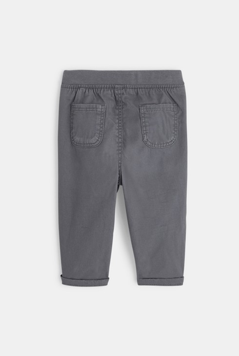 Gefütterte Leinenhose mit Denim-Optik Grau Baby Jungen 2
