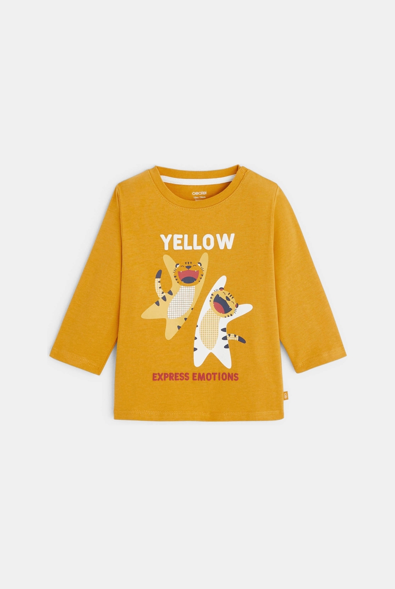 T-shirt Yellow expression jaune bébé garçon 1