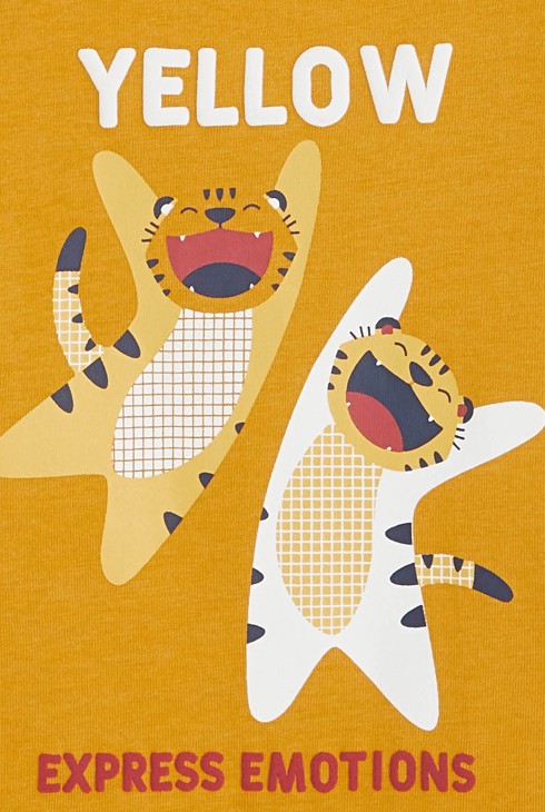 T-shirt Yellow expression jaune bébé garçon 2