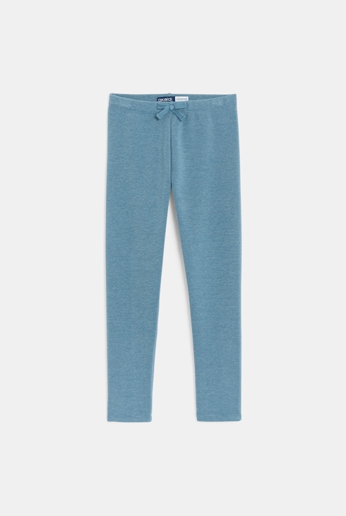 Leggings en jersey milano bleu fille 1