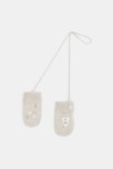 Moufles tricot doublé polaire animal beige bébé garçon