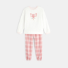 Pyjama 2 pièces chaud et doux blanc fille