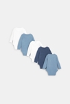 Body in Wickelform (5er-Pack) Blau Geburt 1