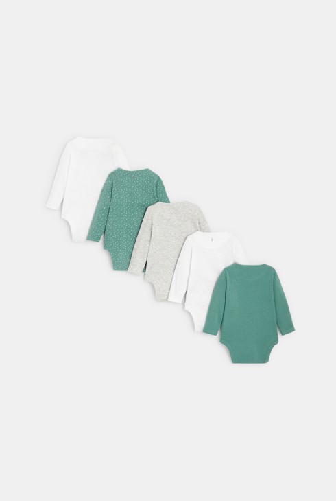 Gekruiste body (set van 5) groen geboorte 2