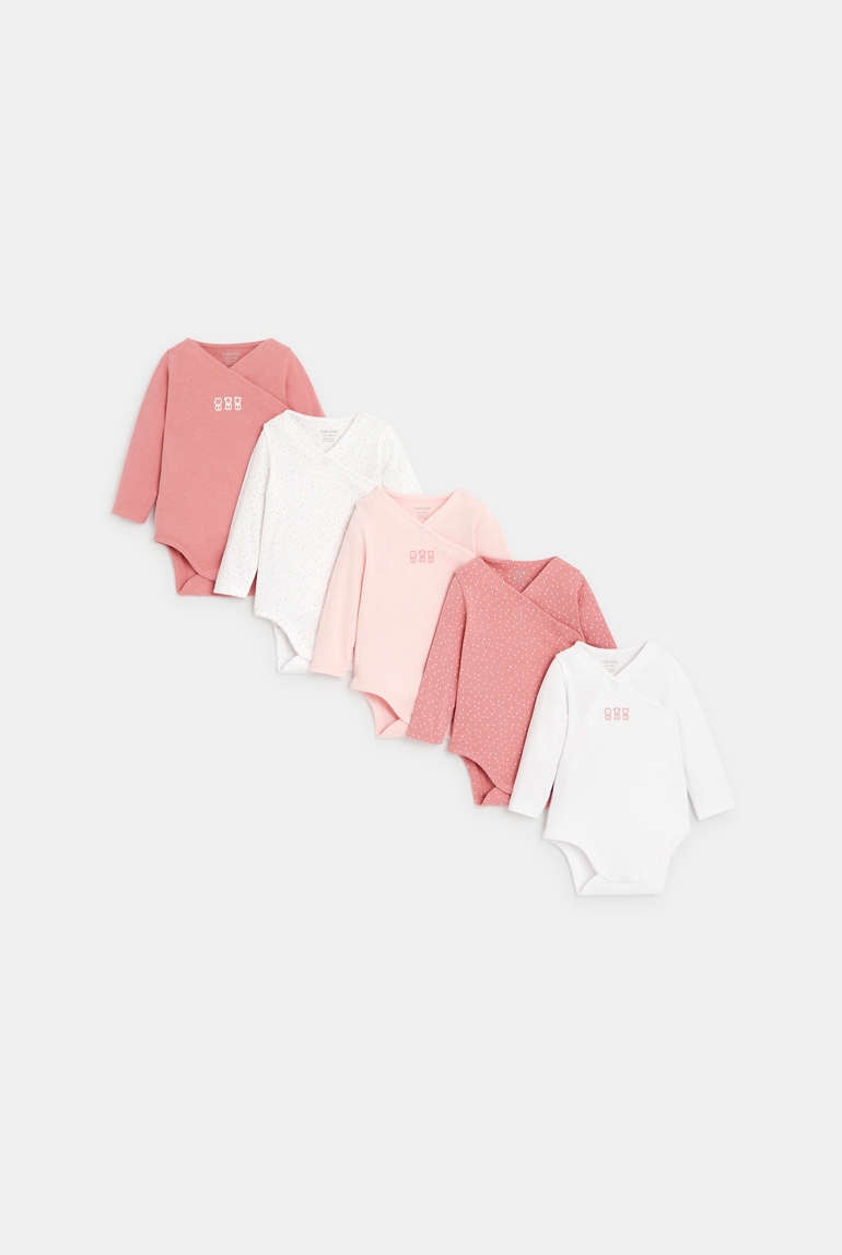 Bodi cruzado (pack de 5) rosa recién nacido 1