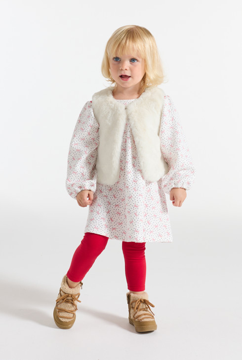 Floral-print soft boa cardigan 1