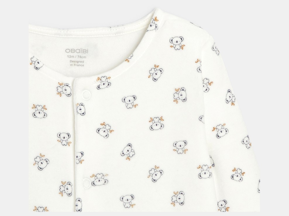 Dors-bien velours (lot de 3) bleu naissance 2