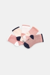 Chaussettes festonnées (lots de 5) roses bébé fille 2