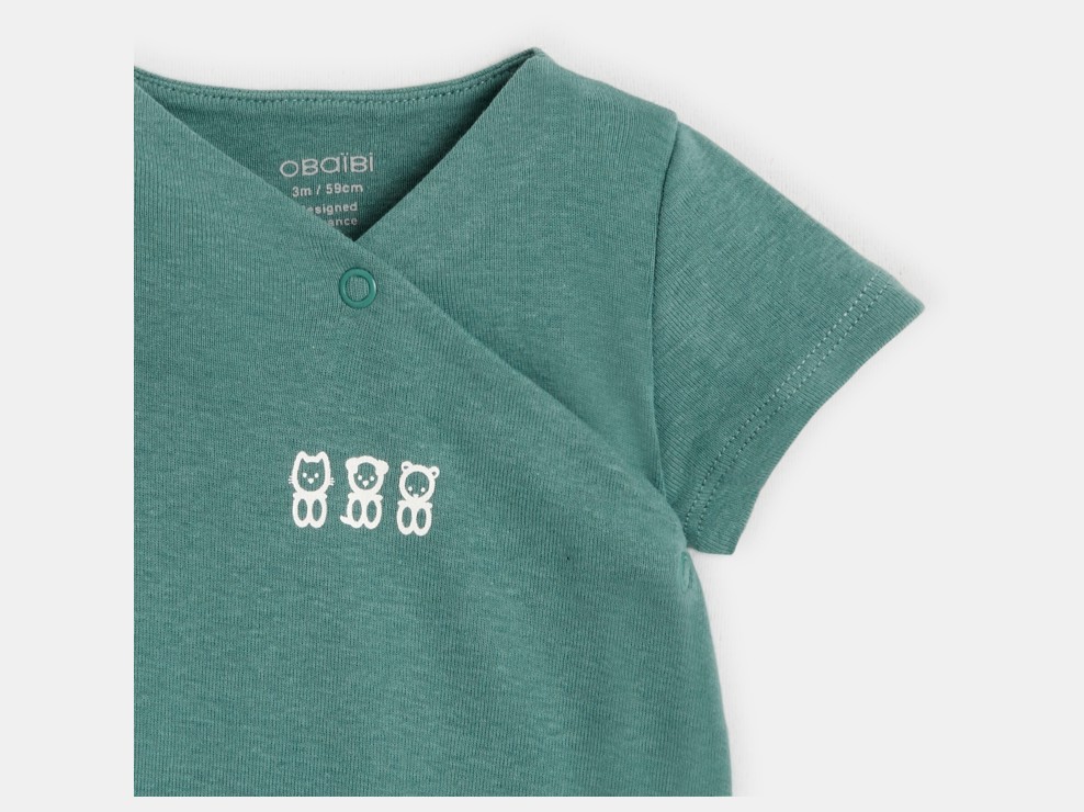 Body incrociato (set di 5) verde neonati 2