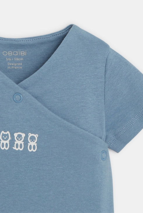 Body in Wickelform (5er-Pack) Blau Geburt 2