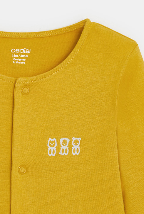 Footed sleeper in bears cotton jersey (set of 3) 2