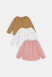 Blusa con cuello elástico (pack de 3) rosa bebé niña 3