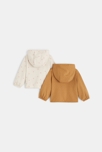 Sudadera con cremallera y capucha de felpa (pack de 2) rosa bebé niña 3