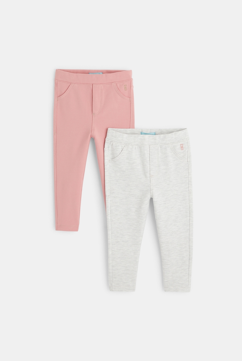 Jegging liso (pack de 2) rosa bebé niña 1
