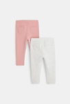Jegging liso (pack de 2) rosa bebé niña 2