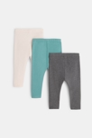 Legging liso de jersey (pack de 3) rosa bebé niña 2