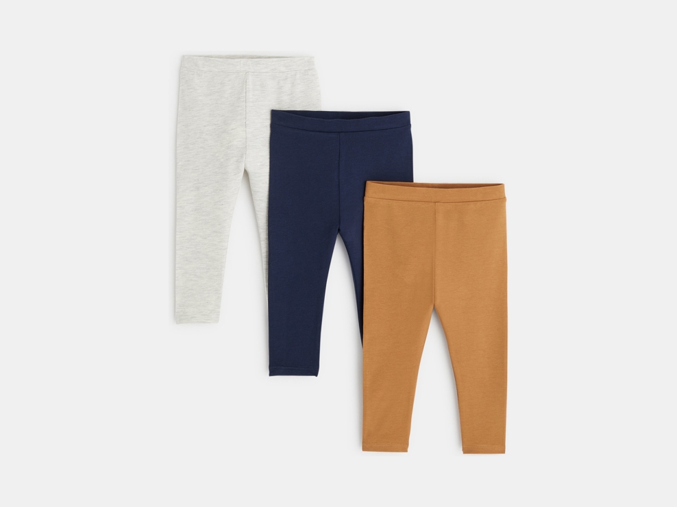 Leggings aus Jersey unifarben (3er-Pack) Braun Baby Mädchen 1