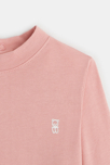 T-shirt tinta unita con collo a lupetto (set di 3) rosa bimba 2