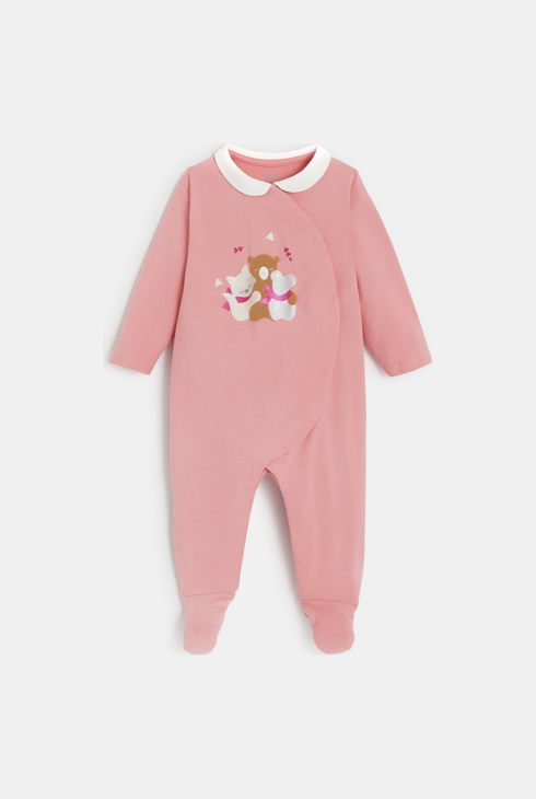 Dors-bien jersey câlin rose bébé fille